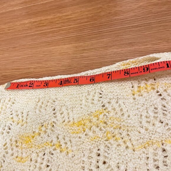 Vintage Handmade Popcorn Sweater Vest - Cream - Picture 10 of 14